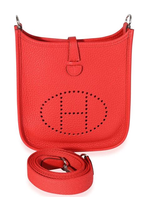 hermes red evelyne bag|hermes evelyne bag pre owned.